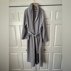 LL Bean Women’s Fleece Cozy Light Blue Belted Robe (2X)